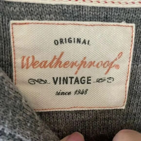 Weatherproof Vintage Heather Gray Cotton Soft V-Neck Long Sleeves SZ XL # 1786 - Picture 9 of 15